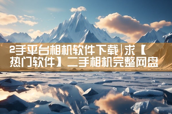 2手平台相机软件下载