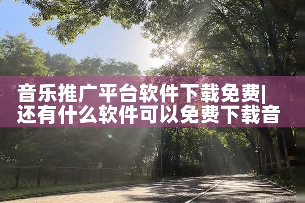 音乐推广平台软件下载免费
