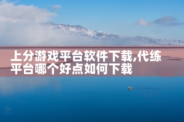 上分游戏平台软件下载