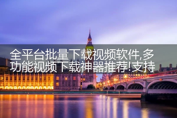 全平台批量下载视频软件